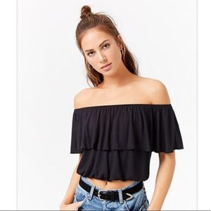WORN ONCE Flounce Off Shoulder Top